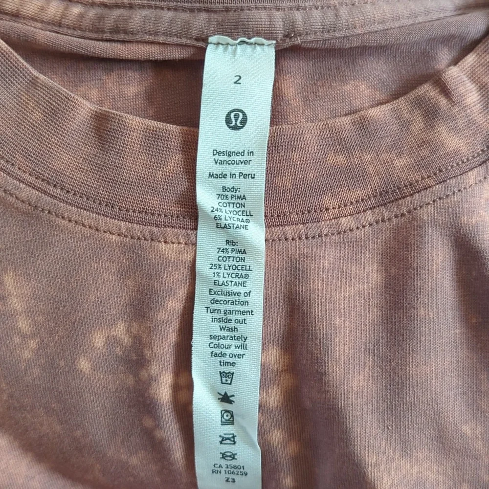 Lululemon All Yours Tank Top Cloudy Wash Cacao Size 2